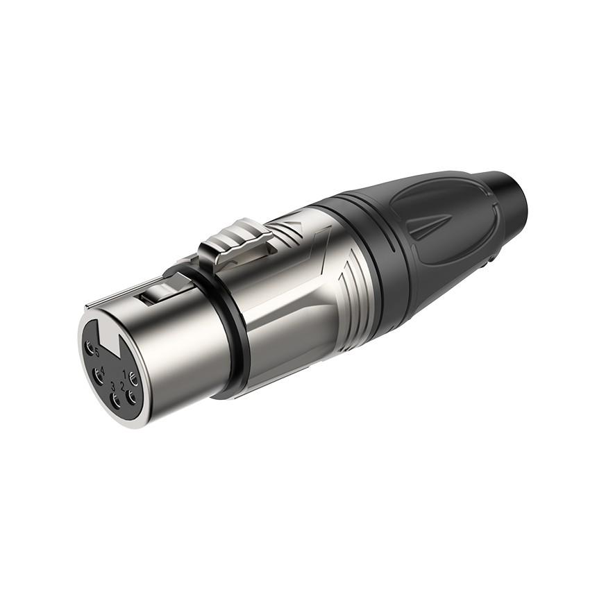 ROXTONE RX5F-NT Разъем cannon кабельный мама 5-ти контактный, цвет: серебро