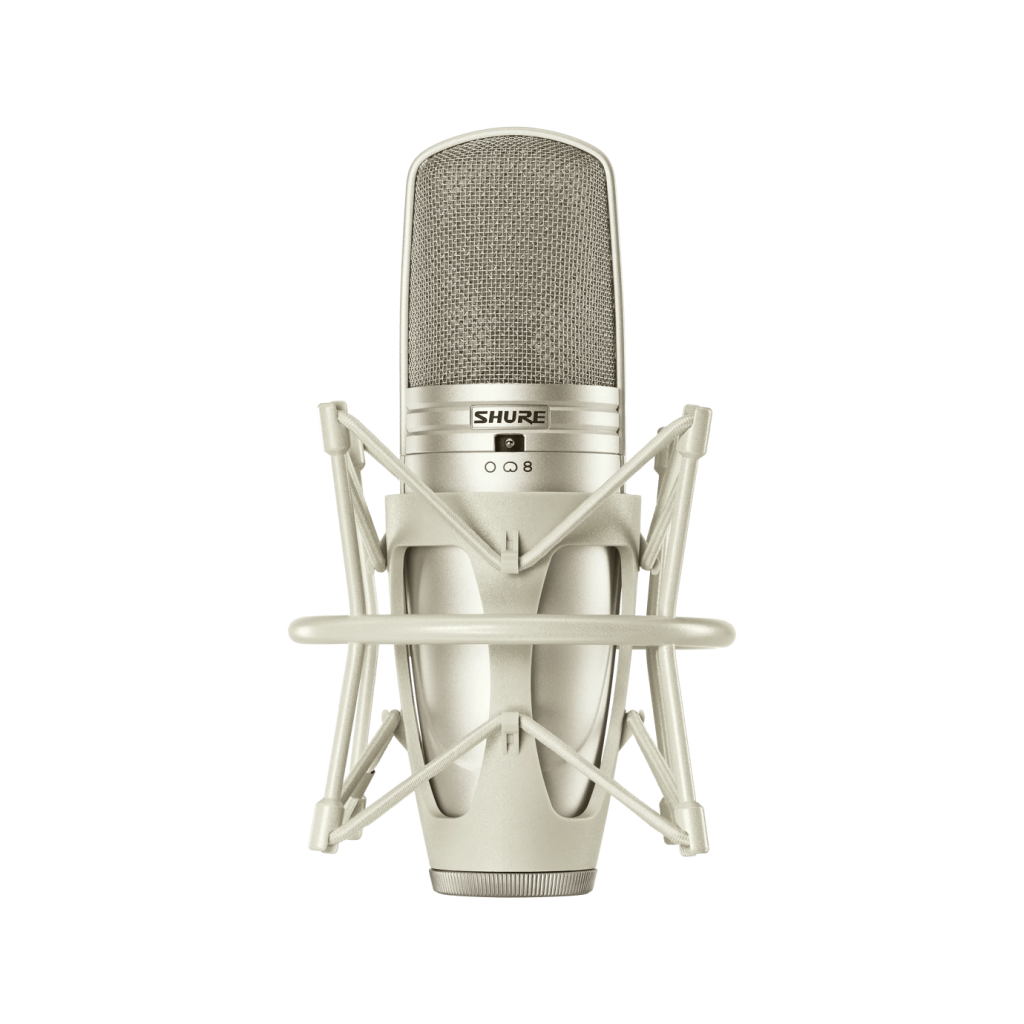 SHURE KSM44A/SL студийный конденсаторный микрофон с алюминиевым кофром и гибким креплением, серебрис