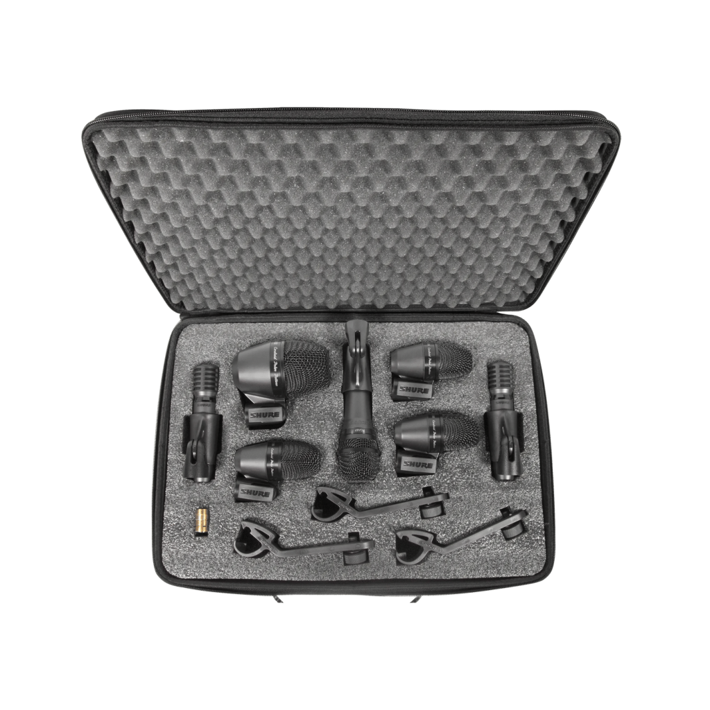 SHURE PGADRUMKIT7 Комплект из 7 микрофонов для ударных 1 x PGA52, ЗхРСА56, 1 x РСА57, 2 x PGA81, 3 б