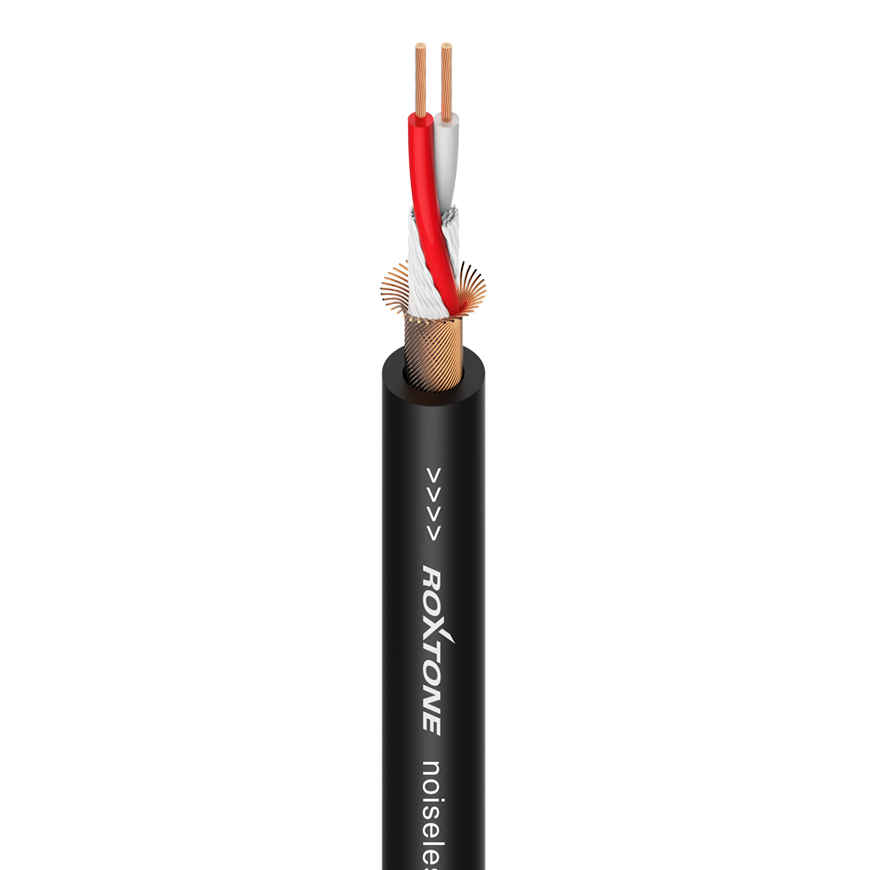 ROXTONE MC002/100 Black Симметричный микрофонный кабель в катушке из бескислородной меди, D 6мм
