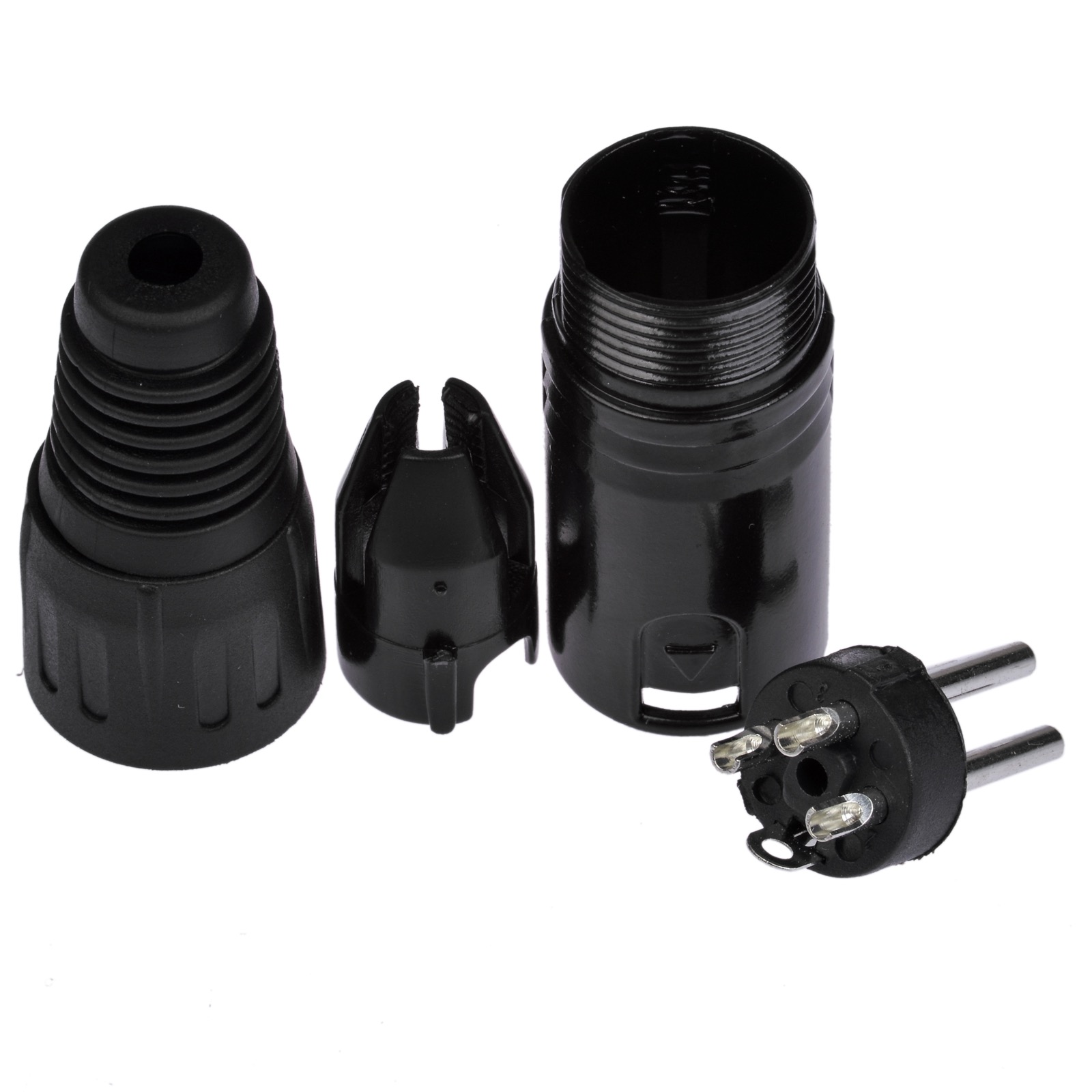 ROXTONE RX004M Разъем cannon кабельный папа 3-х контактный, цвет: черный XLR